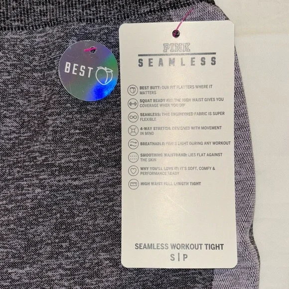 ✨NWT Pink Seamless High Waist Full Length Tight - Picture 4 of 9